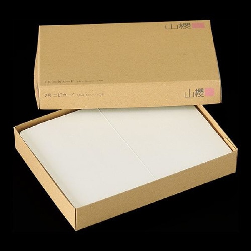 挨拶状カード 2号二折 TZAコットン 100枚