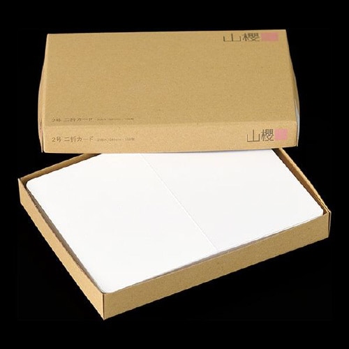 挨拶状カード 2号二折 ビーナス 丸 100枚