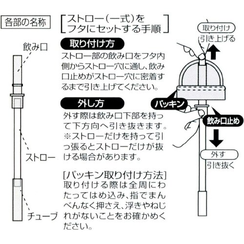 ストロー水筒替え チューブパッキンセット 5セット