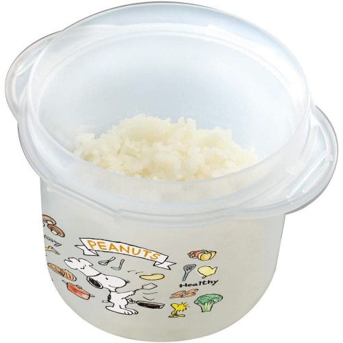 電子レンジ炊飯器 1合 スノコ付 スヌーピー