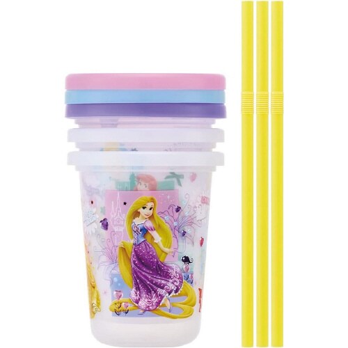 ストロー付きタンブラー 3個 プリンセス21 ×2