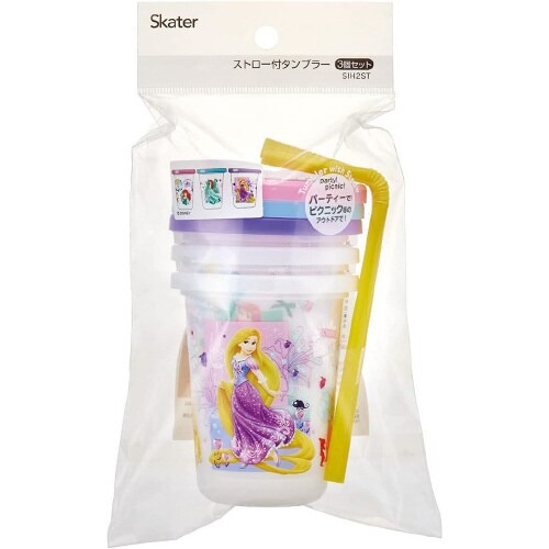 ストロー付きタンブラー 3個 プリンセス21 ×2