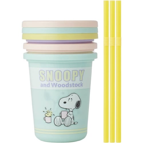 ストロー付きタンブラー 3個 スヌーピー 2セット