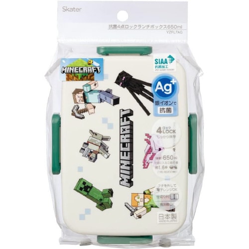 抗菌 4点ロック弁当箱 マインクラフト