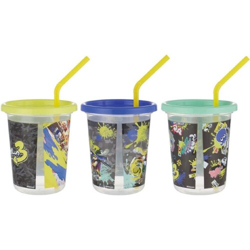 ストロー付きタンブラー 3個 スプラトゥーン3×2