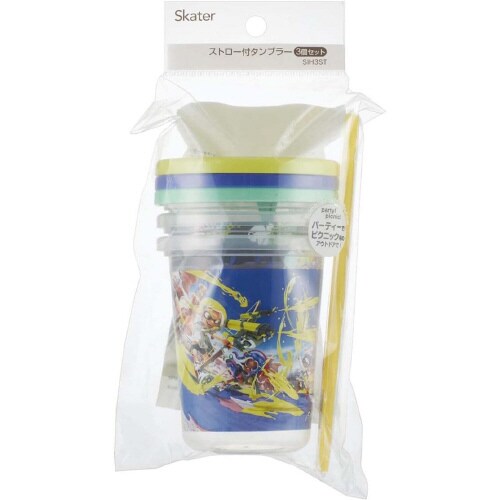 ストロー付きタンブラー 3個 スプラトゥーン3×2