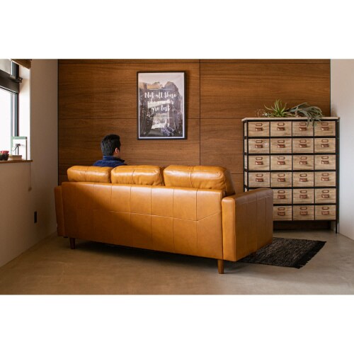 シェーズロングオイルレザーソファクアント MO