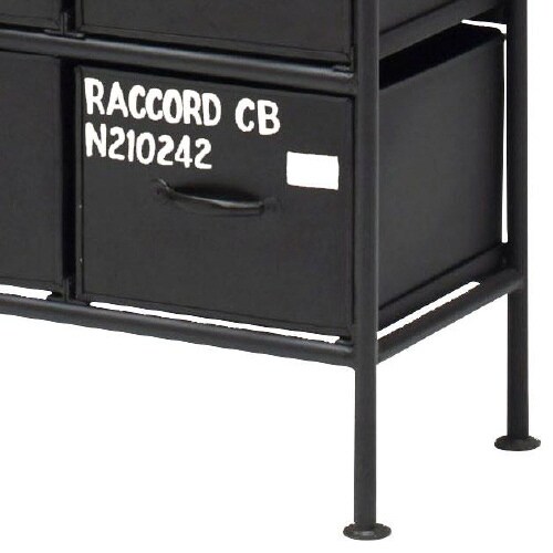 縦型12杯引出チェスト MSG BK