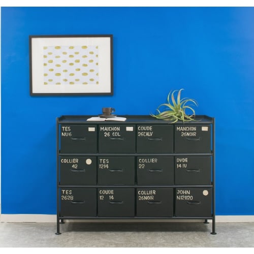 横型12杯引出チェスト MSG BK