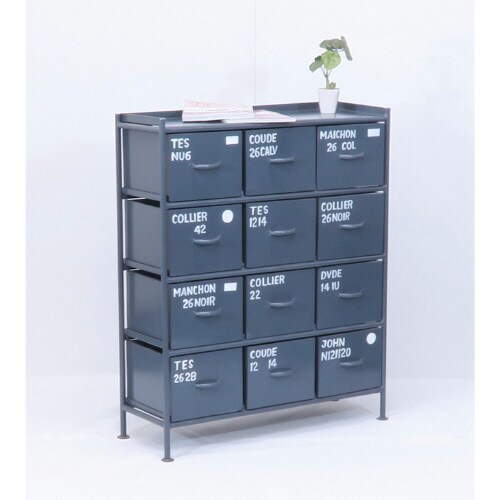 縦型12杯引出チェスト MSG GY