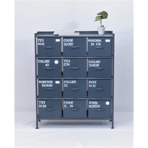 縦型12杯引出チェスト MSG GY