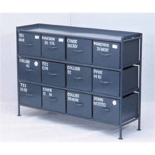 横型12杯引出チェスト MSG GY