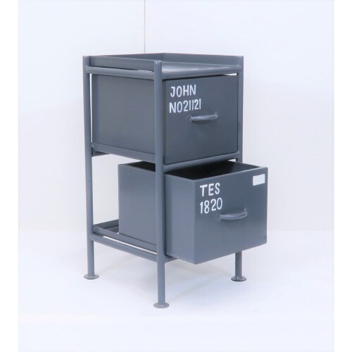 縦型2杯引出チェスト MSG GY