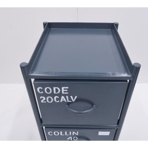 縦型2杯引出チェスト MSG GY