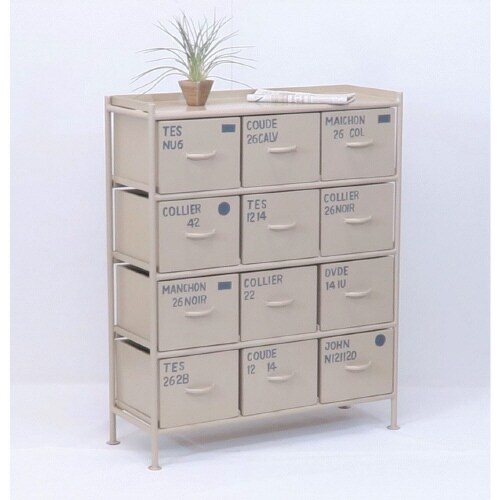 横型12杯引出チェスト MSG BE