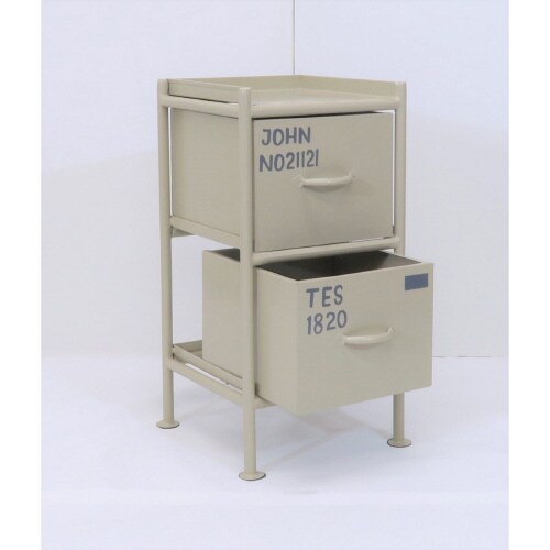 縦型2杯引出チェスト MSG BE