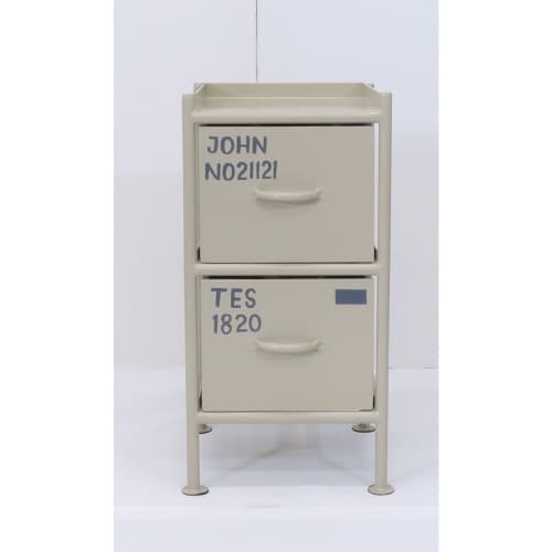 縦型2杯引出チェスト MSG BE