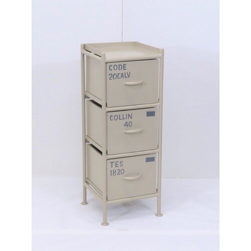 縦型3杯引出チェスト MSG BE