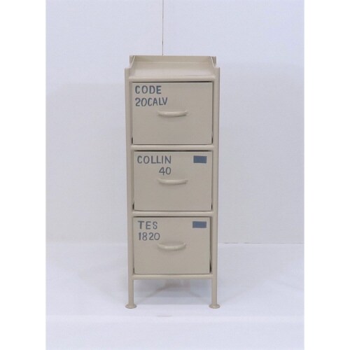 縦型3杯引出チェスト MSG BE