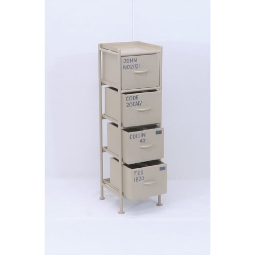 縦型4杯引出チェスト MSG BE