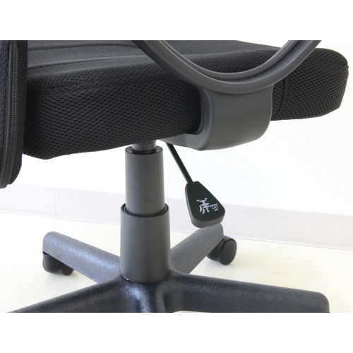 肘付ガス圧チェア ルーア BK