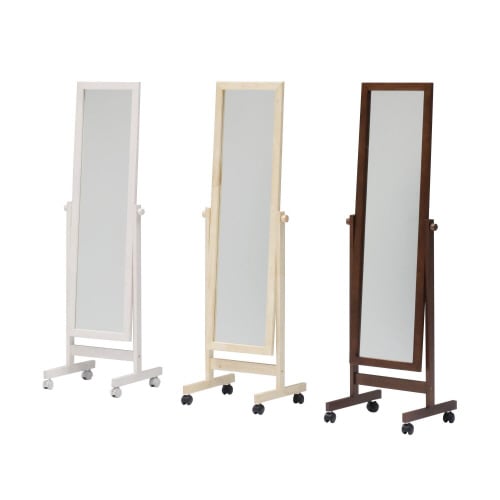 木製キャスター付ミラー パスト NA 2個セット