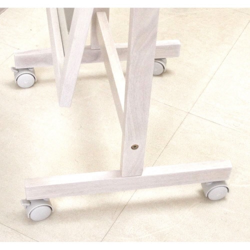 木製キャスター付ミラー パスト WH 2個セット