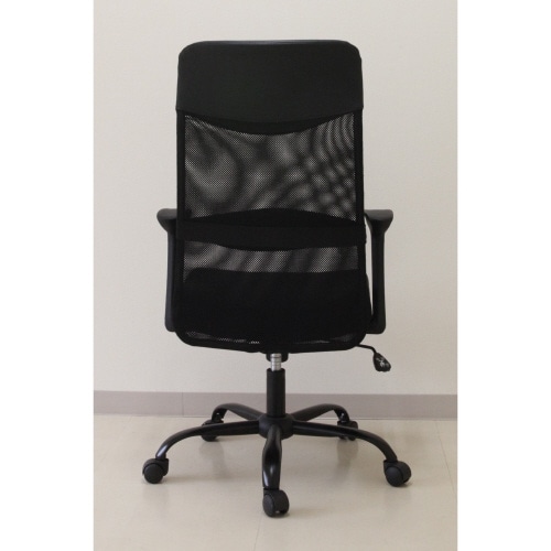 ランバーサポート付ハイメッシュチェアジェーンBK