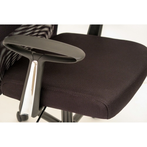 ランバーサポート付ハイメッシュチェアジェーンBK