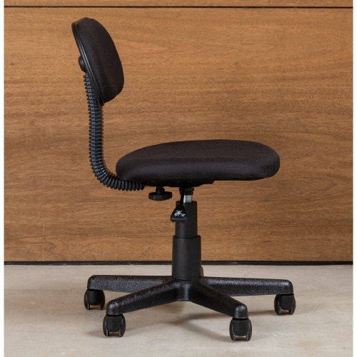 肘無ガス圧チェアー コム BK