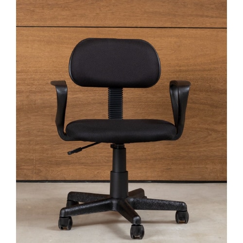 肘付ガス圧チェアー コム BK