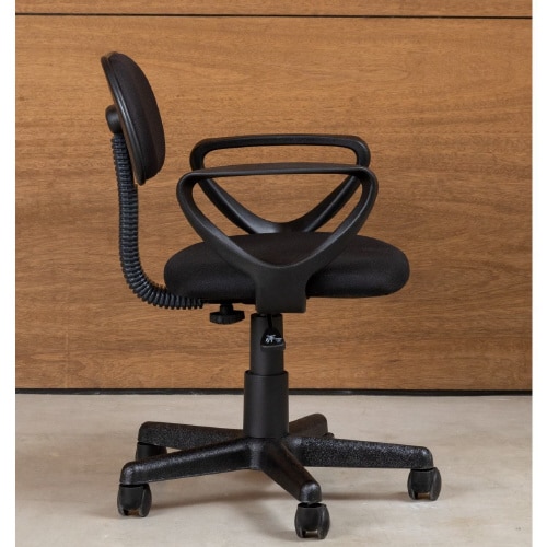 肘付ガス圧チェアー コム BK