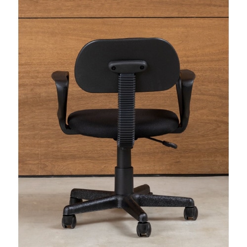 肘付ガス圧チェアー コム BK