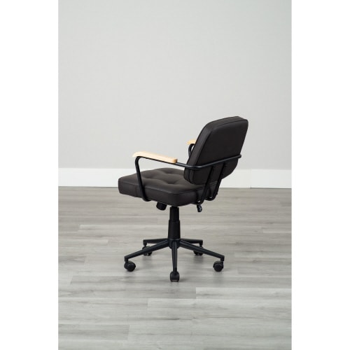 肘付ガス圧チェアー エイム BK