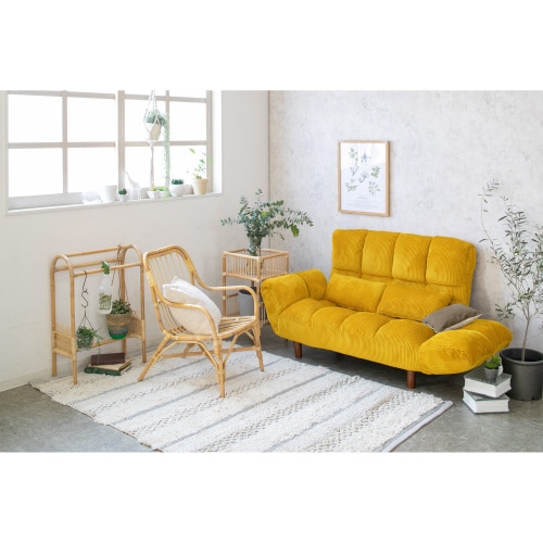 カウチソファ ファクト4コーデュロイ マスタード