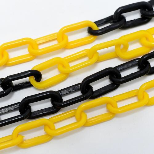 セーフラン プラスチックチェーン 黄/黒 トラチェ