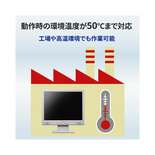 15型スクエア液晶ディスプレイ 広視野角パネル採用