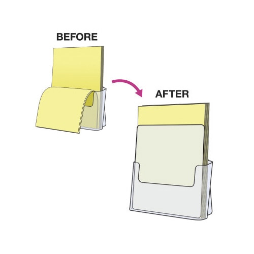 チラシ前倒れ防止プレート