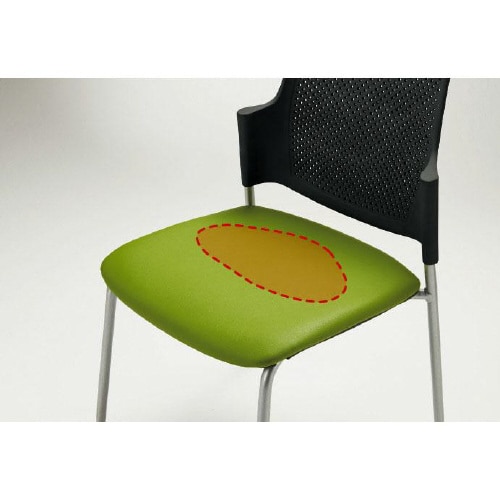 ルシーノキャスター付背カバーWHシェル・ブラック