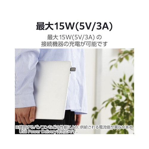 C変換アダプタ USB2.0 480Mbps 黒