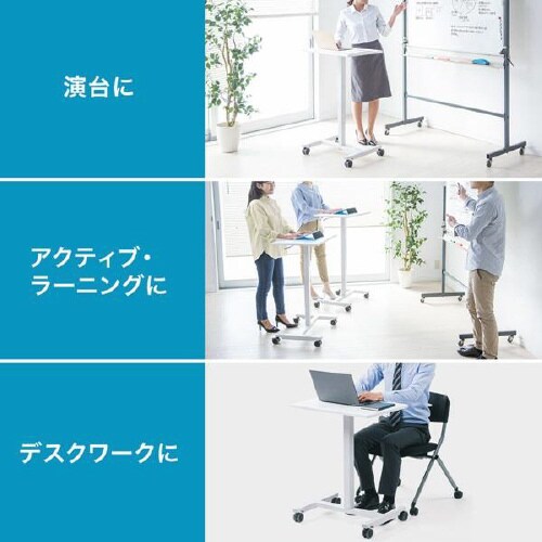 パーソナルガス昇降デスク ホワイト