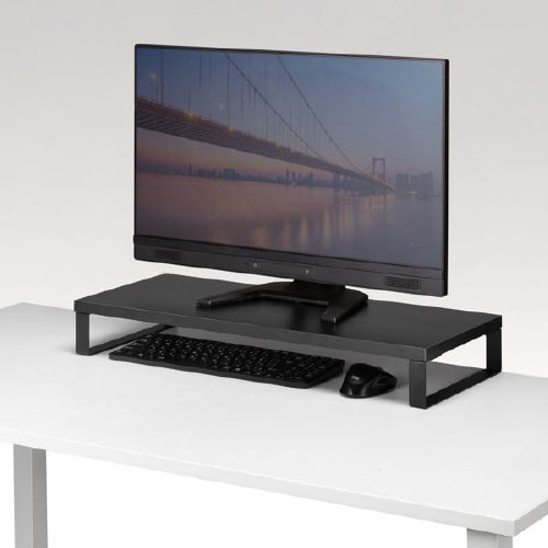 木製机上ラック(W600・ブラック)