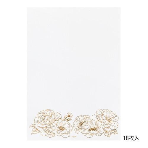 便箋A5 大切な日に贈る 花柄 1セット(5冊入)