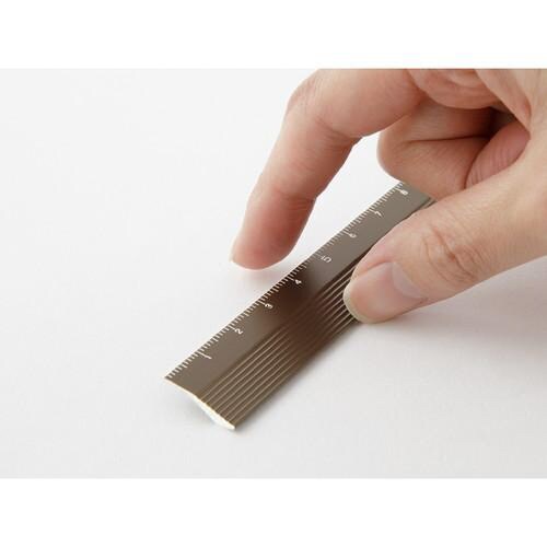 アルミ定規 15cm 茶 1セット(10個入)