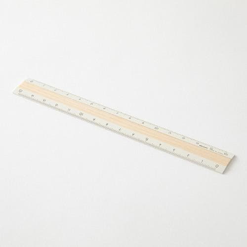 アルミ&ウッド定規 アイボリー 1セット(5個入)