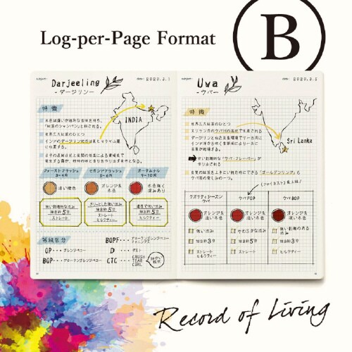 ノートA5ログタイプ方眼ブラック1セット(3冊入)