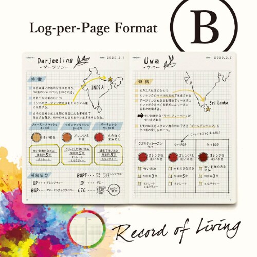 ノートA5ログタイプ方眼グレー1セット(3冊入)