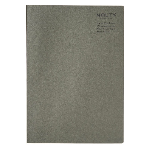 ノートA5ログタイプ方眼カーキ1セット(3冊入)