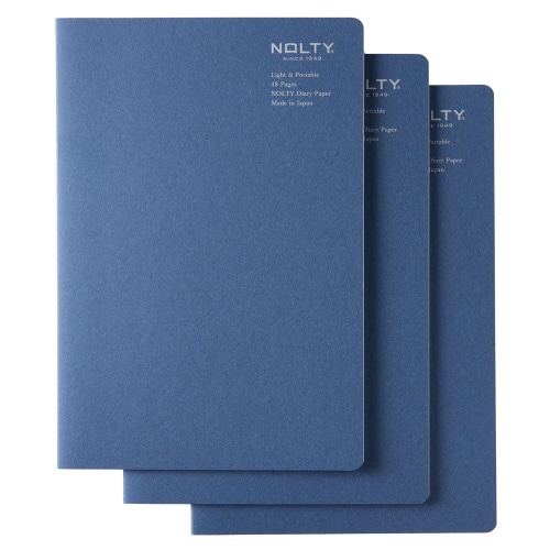 ノートA5ログ薄型紺1セット(3冊入×3)