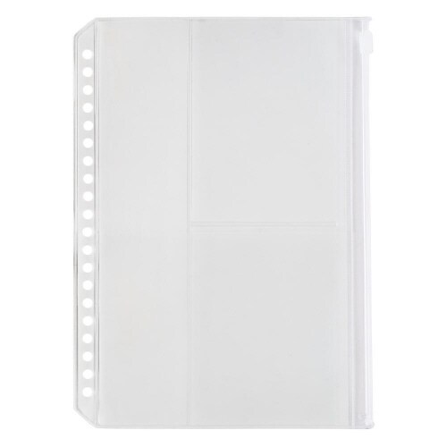 ノートA5ジッパーポーチ 透明 1セット(3冊入)